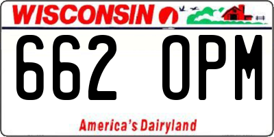 WI license plate 662OPM