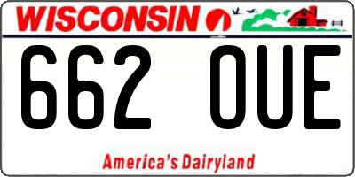 WI license plate 662OUE