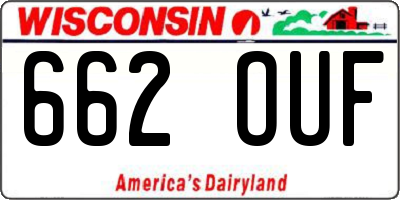 WI license plate 662OUF