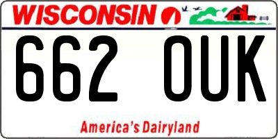 WI license plate 662OUK