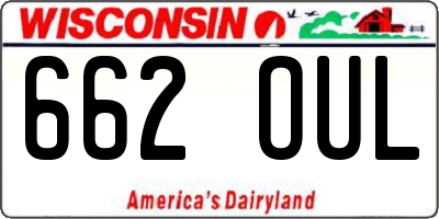 WI license plate 662OUL