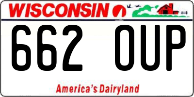 WI license plate 662OUP
