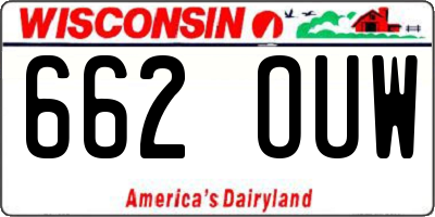 WI license plate 662OUW