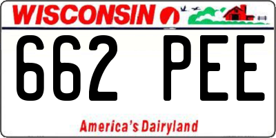 WI license plate 662PEE