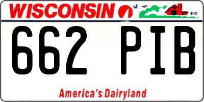 WI license plate 662PIB