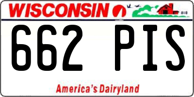 WI license plate 662PIS