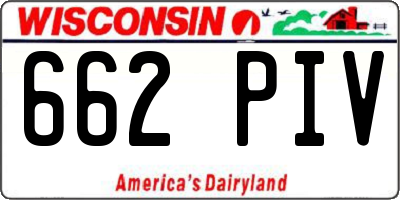 WI license plate 662PIV