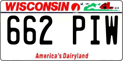 WI license plate 662PIW
