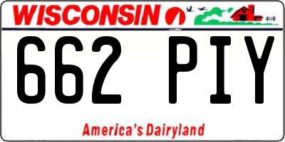 WI license plate 662PIY