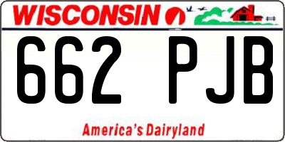 WI license plate 662PJB