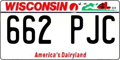 WI license plate 662PJC