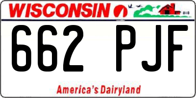 WI license plate 662PJF