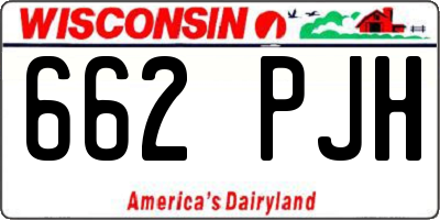 WI license plate 662PJH