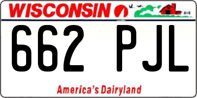 WI license plate 662PJL