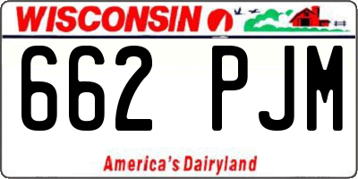 WI license plate 662PJM