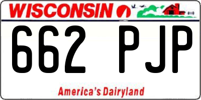 WI license plate 662PJP