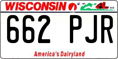 WI license plate 662PJR