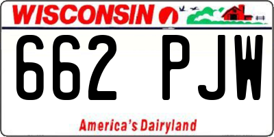 WI license plate 662PJW