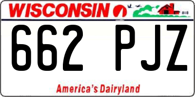 WI license plate 662PJZ
