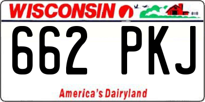 WI license plate 662PKJ