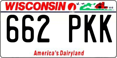 WI license plate 662PKK