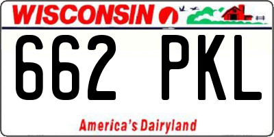 WI license plate 662PKL