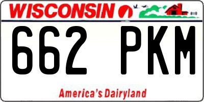 WI license plate 662PKM