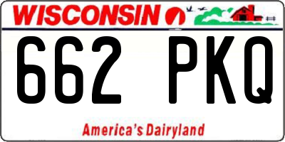 WI license plate 662PKQ