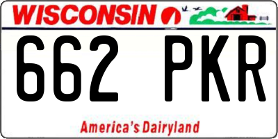 WI license plate 662PKR