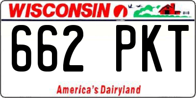 WI license plate 662PKT