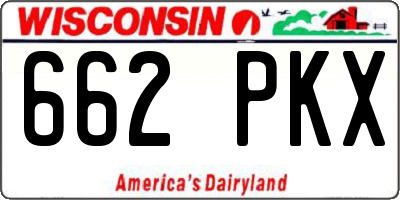 WI license plate 662PKX