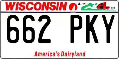 WI license plate 662PKY