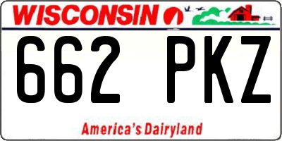 WI license plate 662PKZ