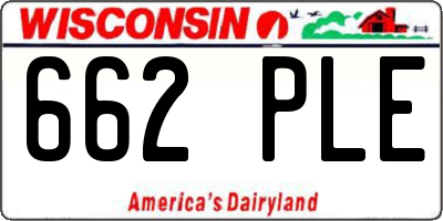 WI license plate 662PLE