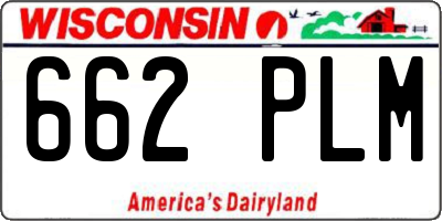 WI license plate 662PLM
