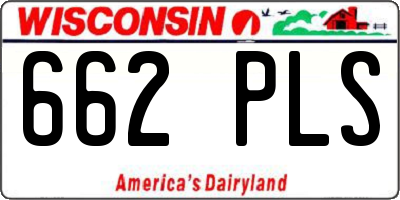 WI license plate 662PLS