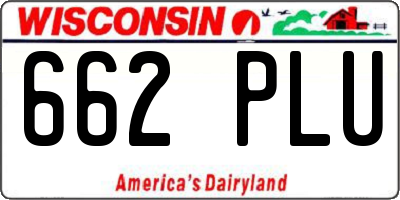 WI license plate 662PLU