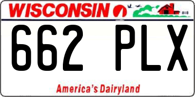 WI license plate 662PLX