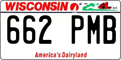 WI license plate 662PMB
