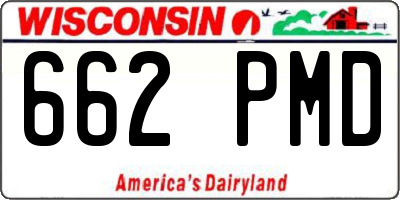 WI license plate 662PMD