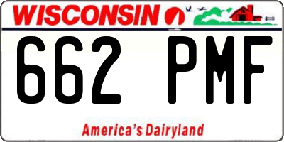 WI license plate 662PMF
