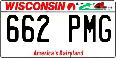 WI license plate 662PMG