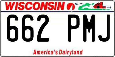 WI license plate 662PMJ
