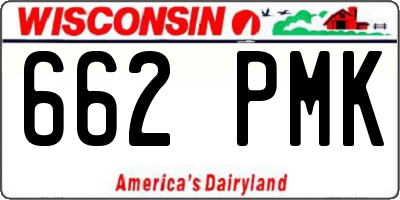 WI license plate 662PMK