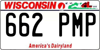 WI license plate 662PMP