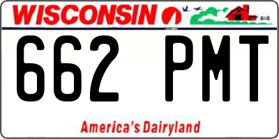 WI license plate 662PMT