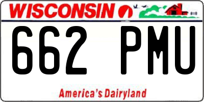 WI license plate 662PMU