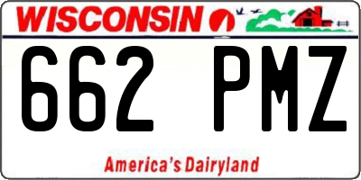 WI license plate 662PMZ