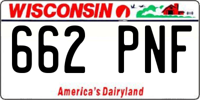 WI license plate 662PNF