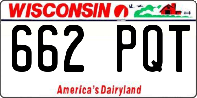 WI license plate 662PQT